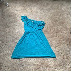 3 for $10 Forever 21 blue one shoulder dress